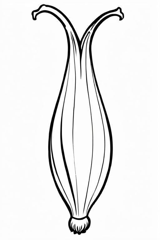 Scallion Coloring Page 3 for Kids