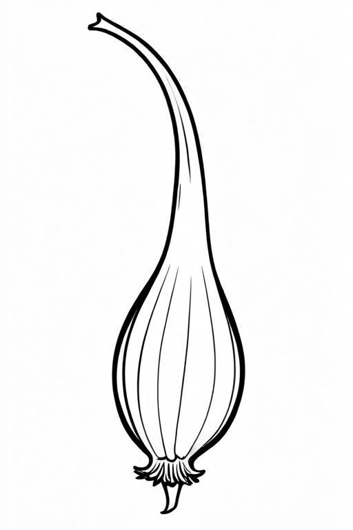 Scallion Coloring Page 31 for Kids