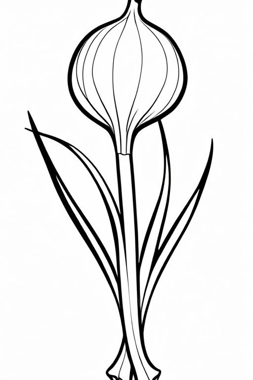 Scallion Coloring Page 32 for Kids