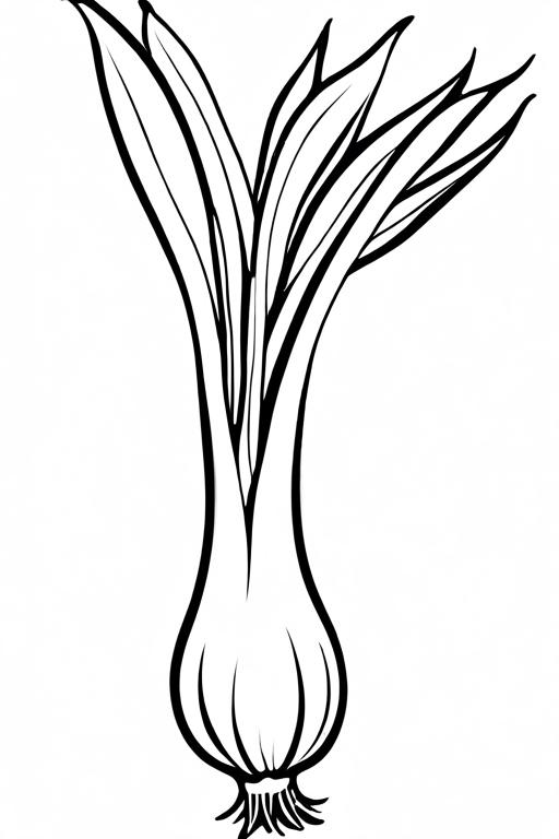 Scallion Coloring Page 33 for Kids