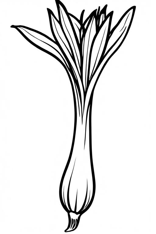 Scallion Coloring Page 36 for Kids