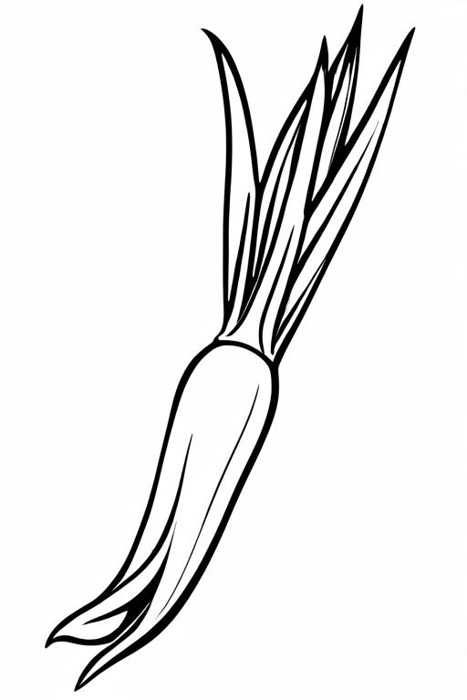 Scallion Coloring Page 40 for Kids