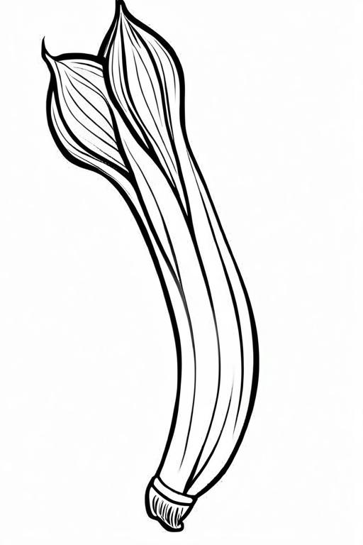 Scallion Coloring Page 5 for Kids