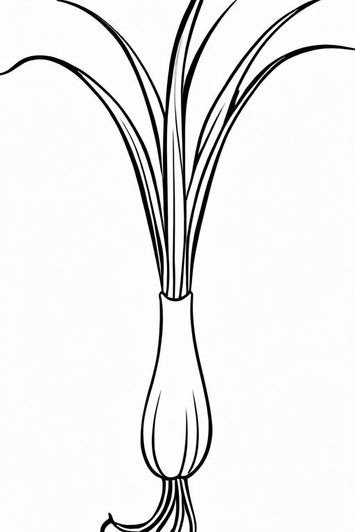 Scallion Coloring Page 7 for Kids