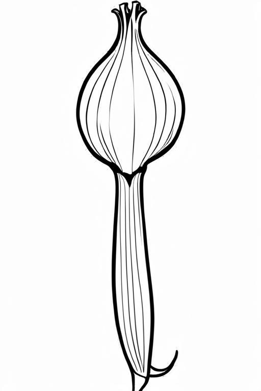 Scallion Coloring Page 8 for Kids