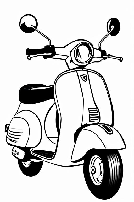 Scooter Coloring Page 15 for Kids