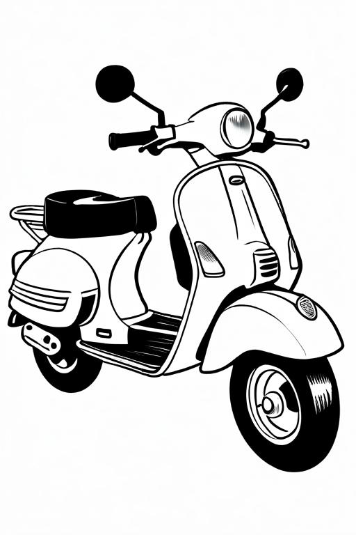 Scooter Coloring Page 20 for Kids