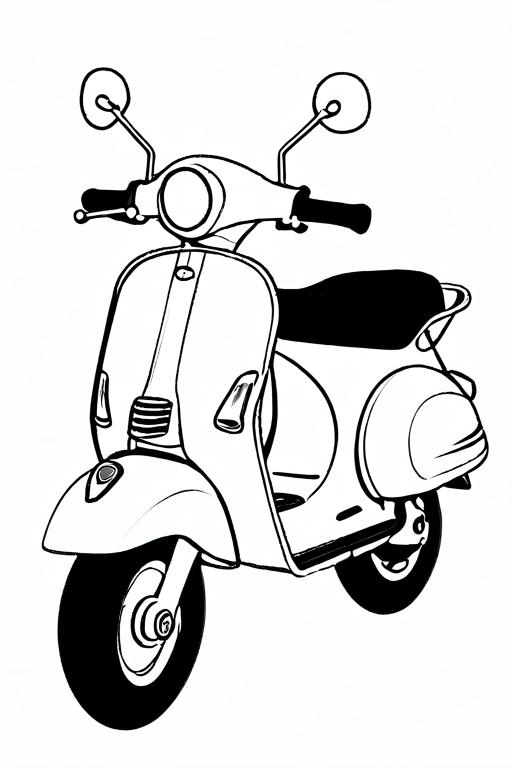 Scooter Coloring Page 29 for Kids