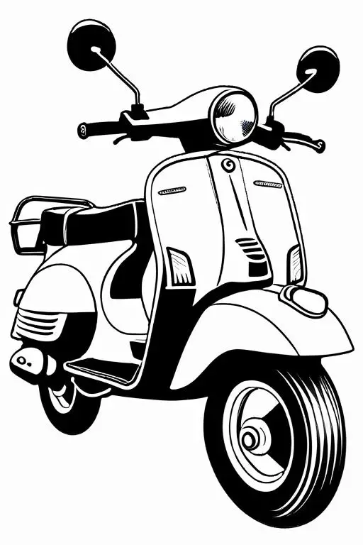 Scooter Coloring Page 31 for Kids