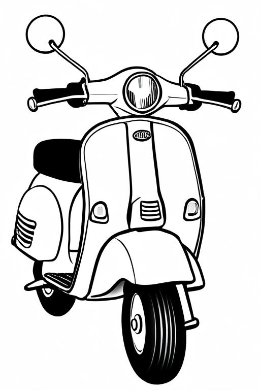 Scooter Coloring Page 33 for Kids