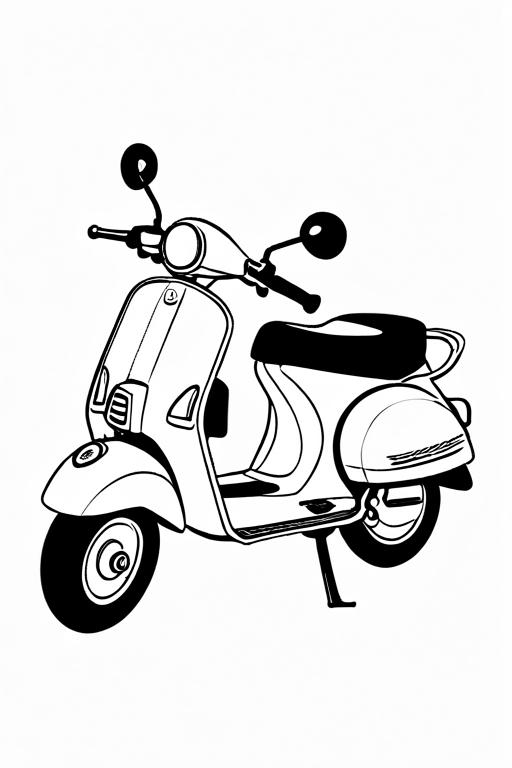 Scooter Coloring Page 39 for Kids