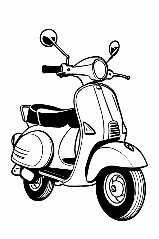 Scooter Coloring Page 52 for Kids