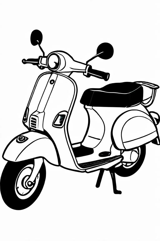 Scooter Coloring Page 55 for Kids