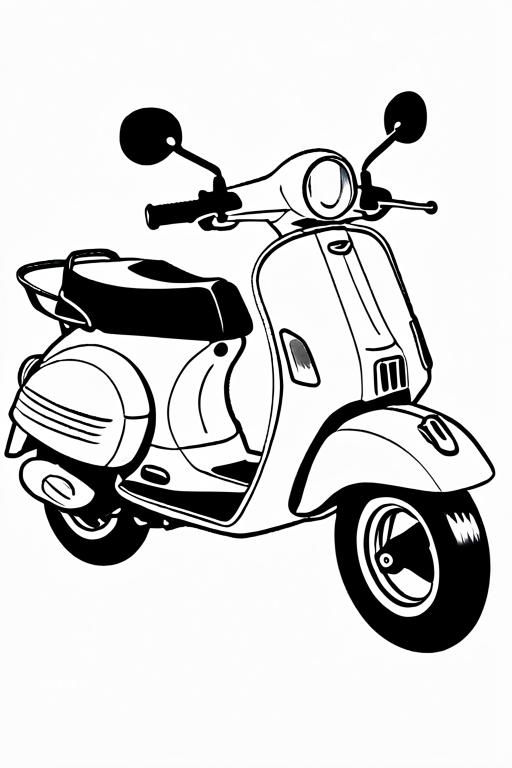 Scooter Coloring Page 60 for Kids