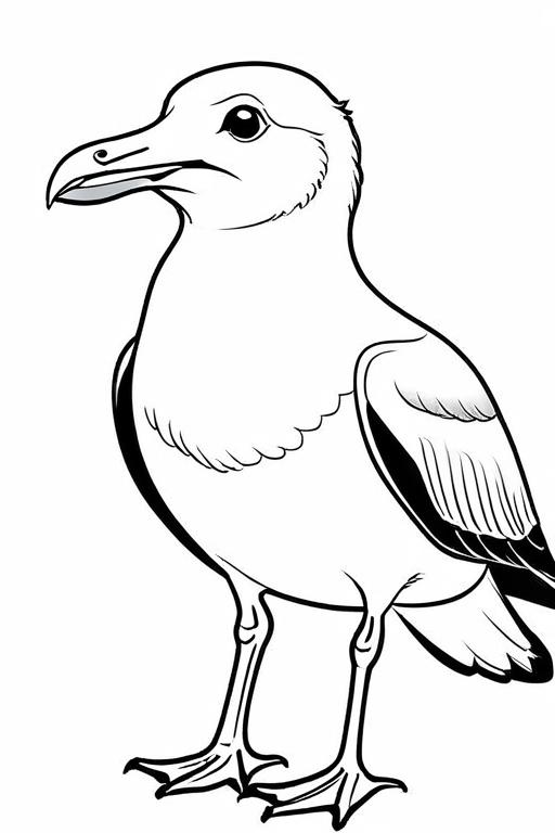 Seagull Coloring Page 10 for Kids