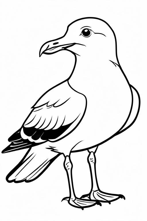 Seagull Coloring Page 11 for Kids