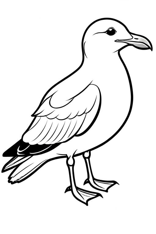 Seagull Coloring Page 12 for Kids