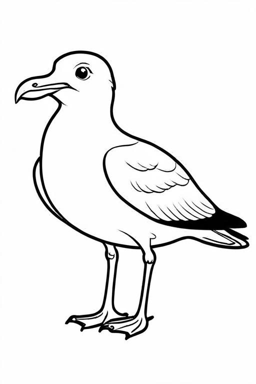 Seagull Coloring Page 13 for Kids