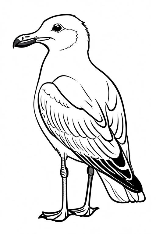 Seagull Coloring Page 14 for Kids