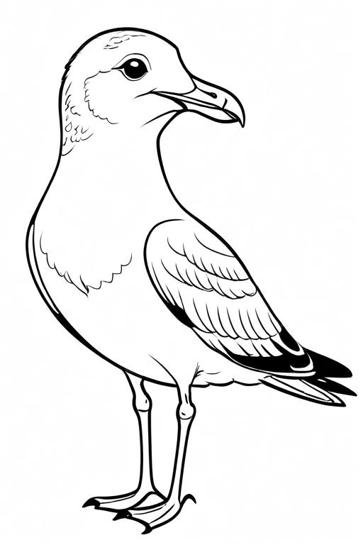 Seagull Coloring Page 16 for Kids