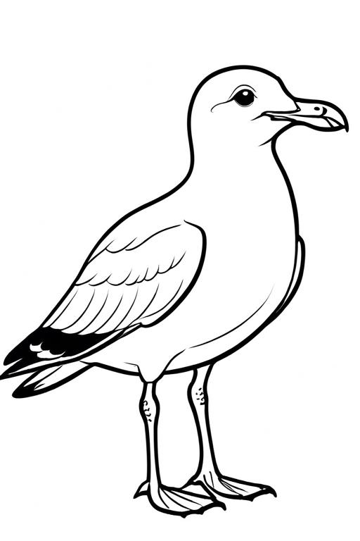 Seagull Coloring Page 18 for Kids