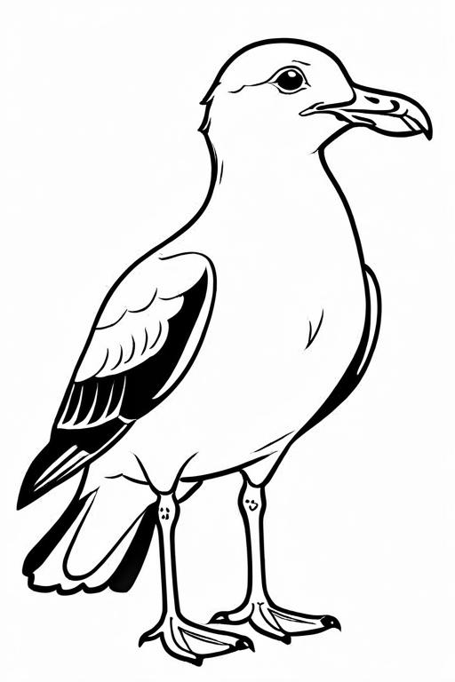 Seagull Coloring Page 2 for Kids