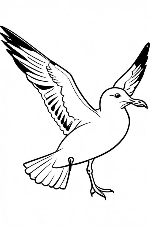 Seagull Coloring Page 21 for Kids