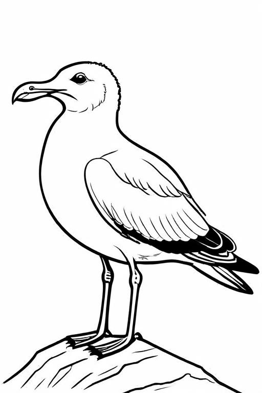 Seagull Coloring Page 22 for Kids