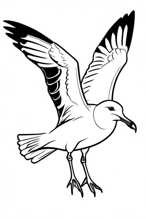 Seagull Coloring Page 23 for Kids