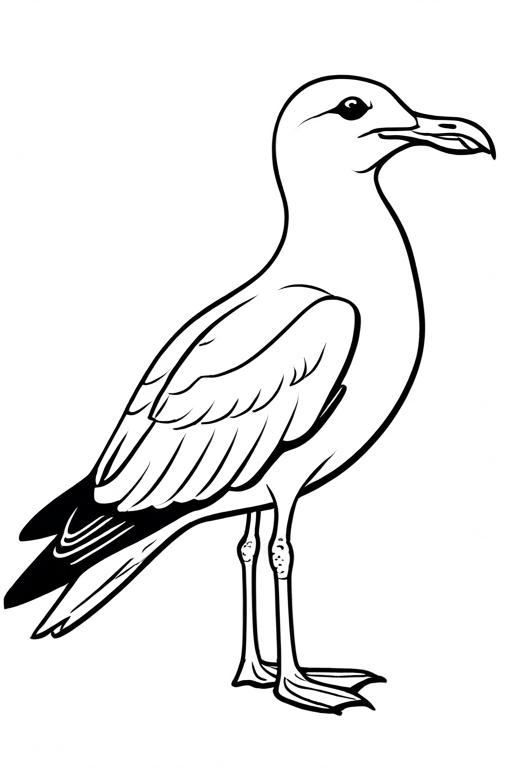 Seagull Coloring Page 24 for Kids