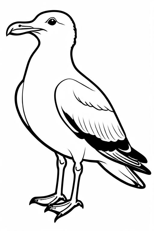 Seagull Coloring Page 25 for Kids