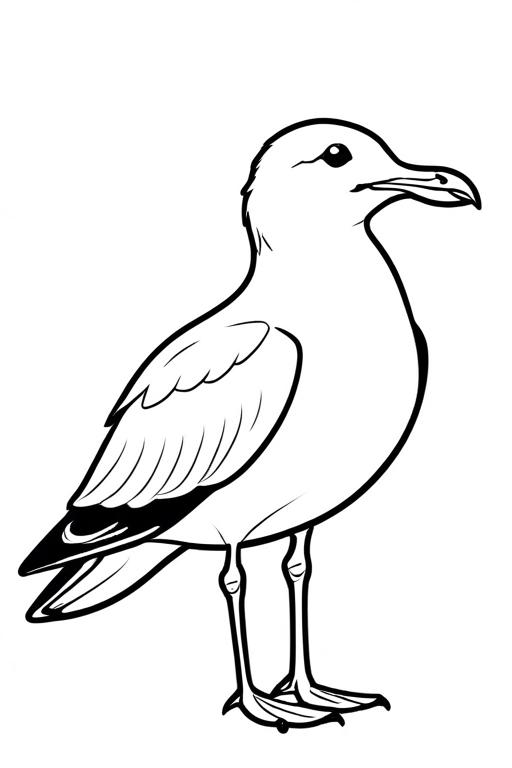 Seagull Coloring Page 27 for Kids