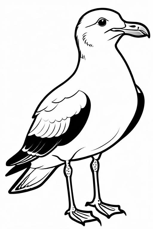 Seagull Coloring Page 28 for Kids