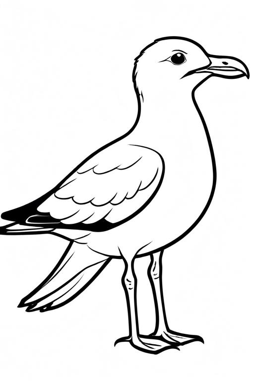 Seagull Coloring Page 3 for Kids