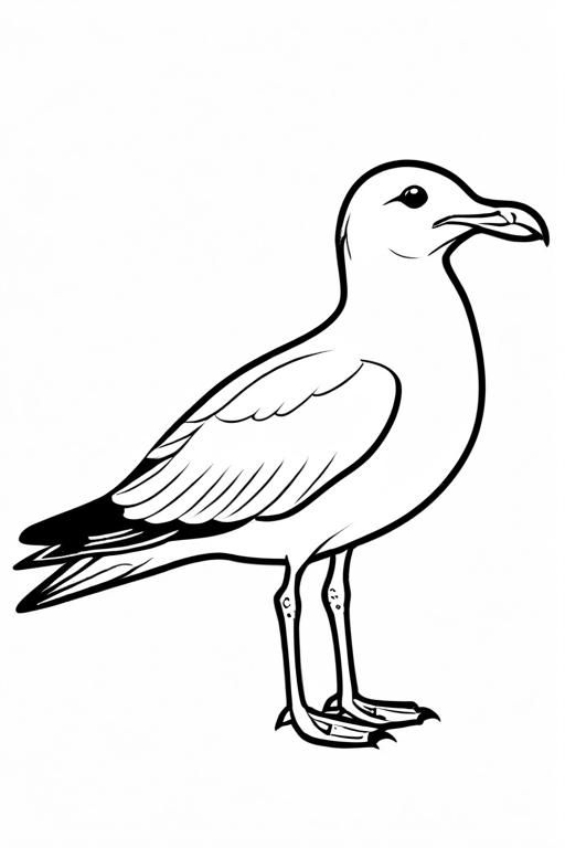 Seagull Coloring Page 30 for Kids