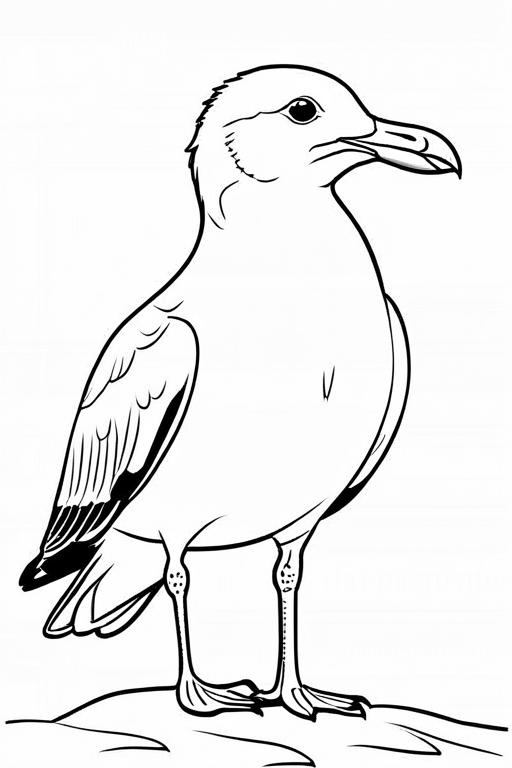 Seagull Coloring Page 32 for Kids