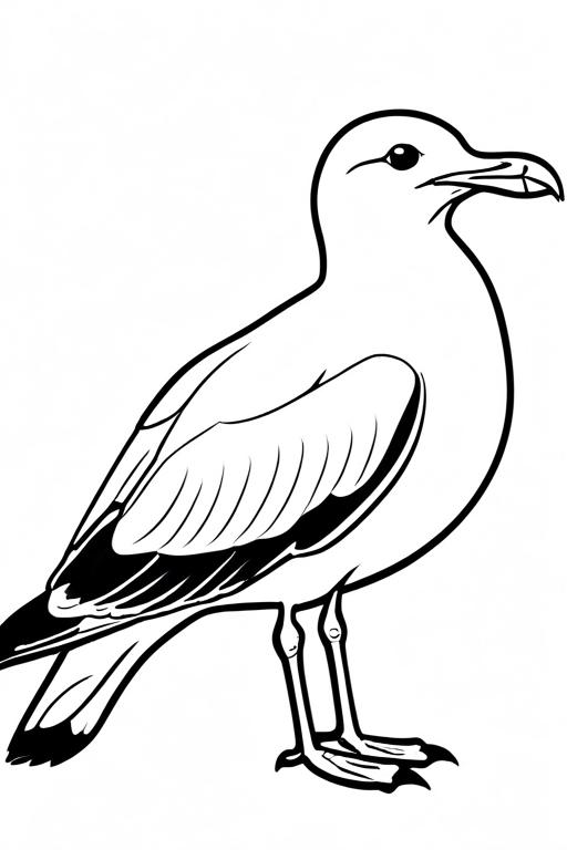 Seagull Coloring Page 33 for Kids