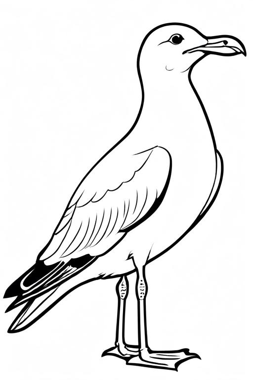 Seagull Coloring Page 35 for Kids