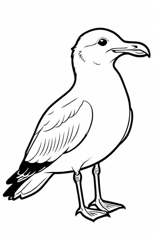 Seagull Coloring Page 36 for Kids