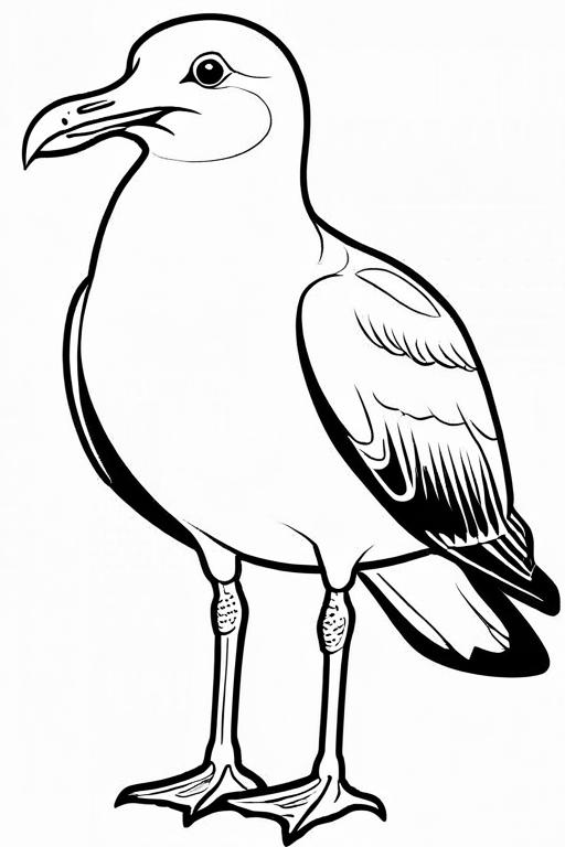 Seagull Coloring Page 42 for Kids