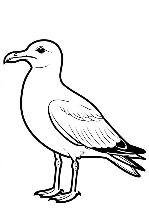 Seagull Coloring Page 43 for Kids