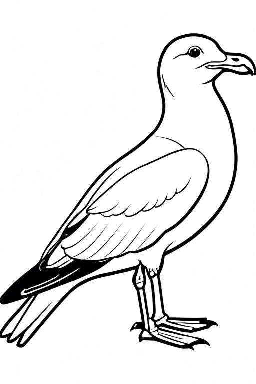 Seagull Coloring Page 44 for Kids