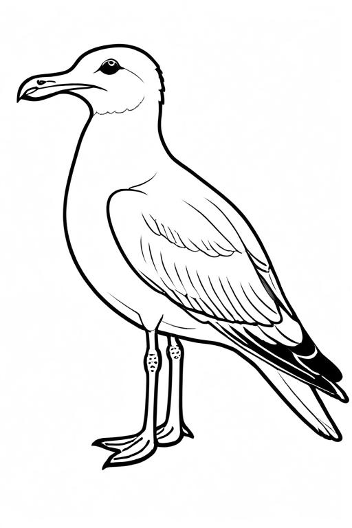 Seagull Coloring Page 45 for Kids