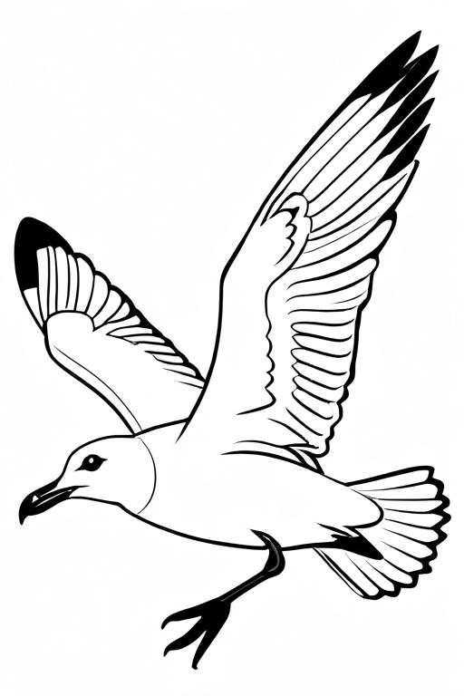 Seagull Coloring Page 46 for Kids