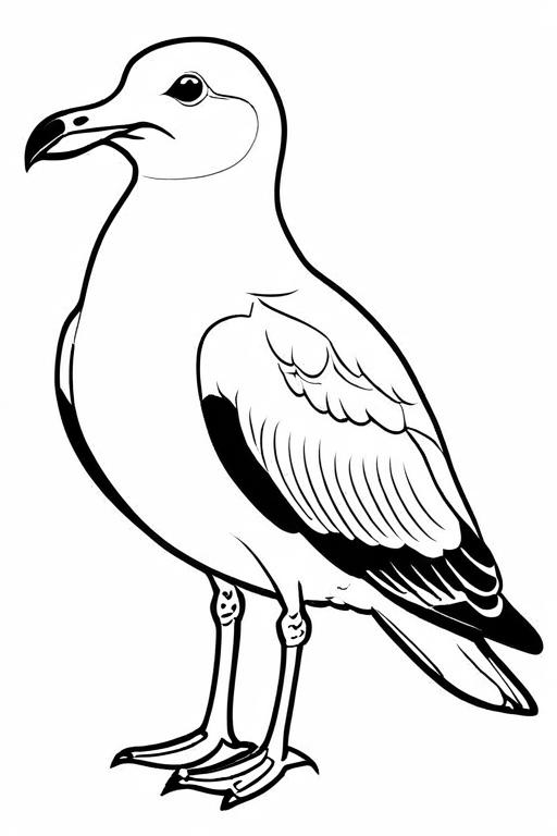 Seagull Coloring Page 47 for Kids