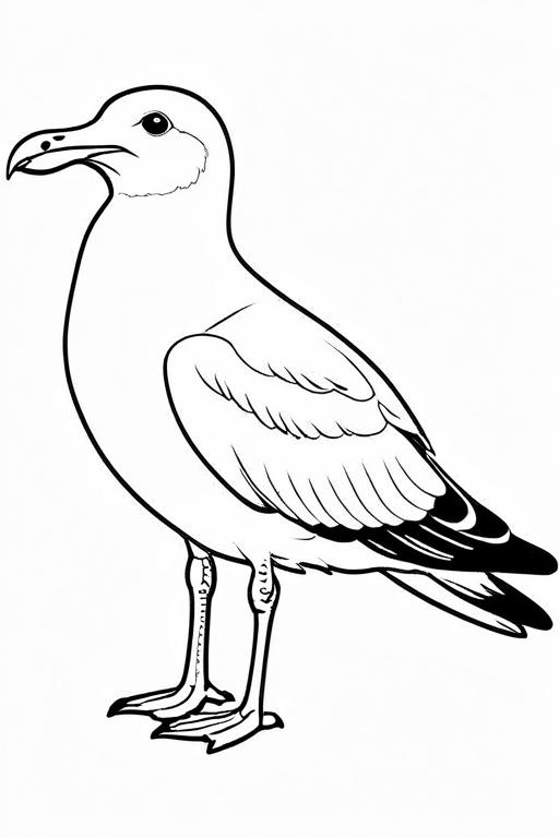 Seagull Coloring Page 48 for Kids