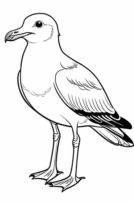 Seagull Coloring Page 5 for Kids