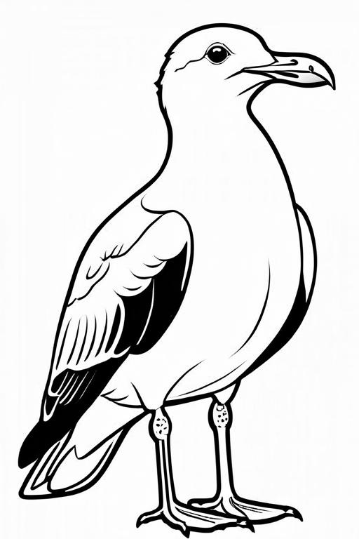 Seagull Coloring Page 50 for Kids