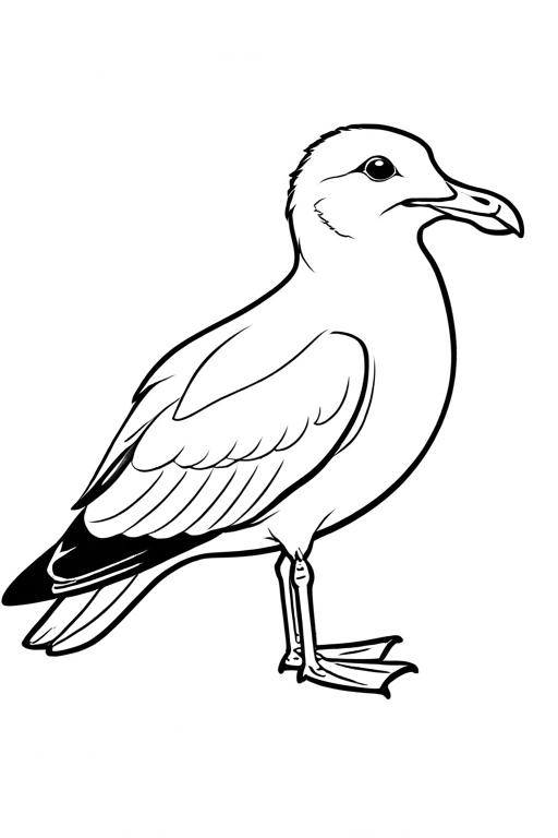 Seagull Coloring Page 7 for Kids