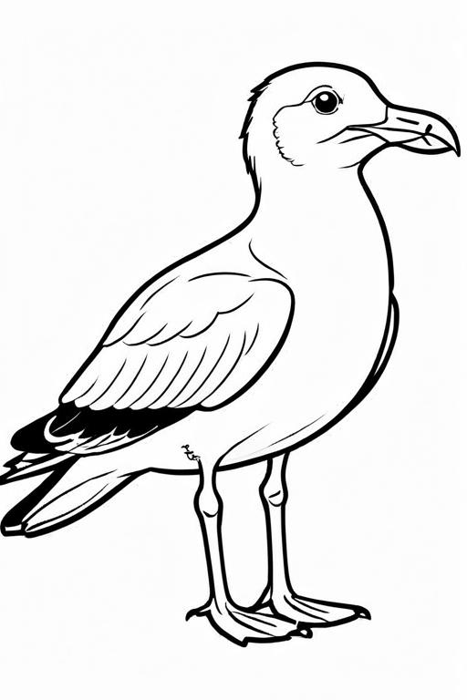 Seagull Coloring Page 9 for Kids